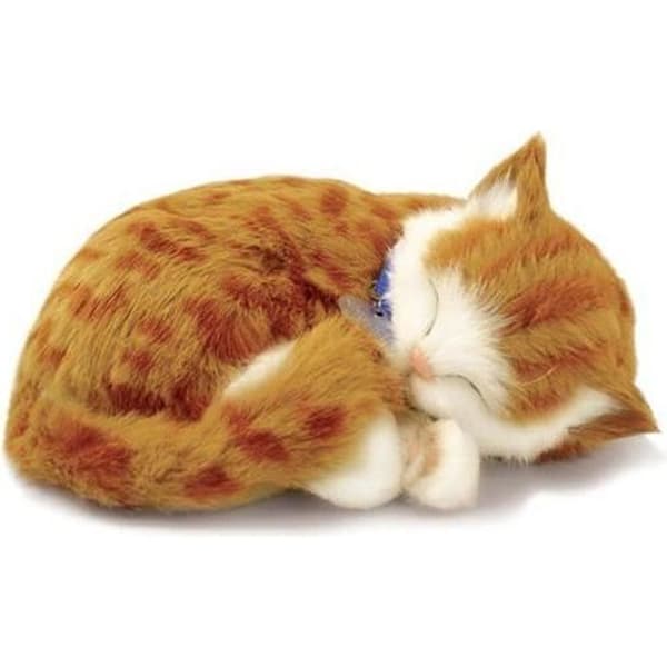Interactive Plush - Orange Tabby Cat - Perfect Petzzz - 65431 - Djur som andas på riktigt - 25 cm