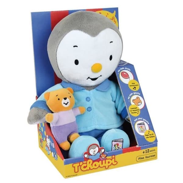 T'CHOUPI Tell me a story mjukis - JEMINI - ± 30 cm - Blå - Barn - Blandat