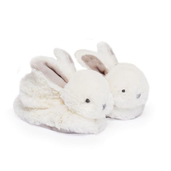 DOUDOU ET COMPAGNIE Lapin - Box tofflor med skaller Taupe 0-6 månader