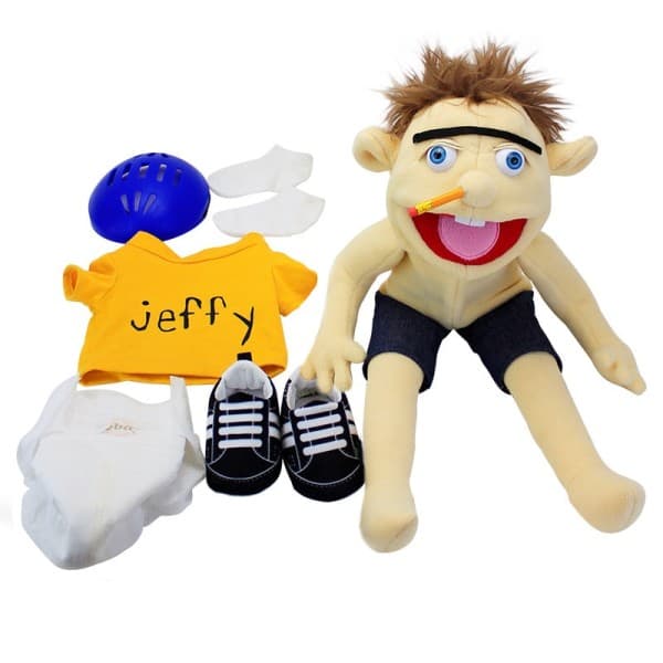 Stor Jeffy Puppet Plysh Hat Spil Legetøj Dreng Pige Tegnefilm Feebee Hånd Dukke Plushie Dukke CDON