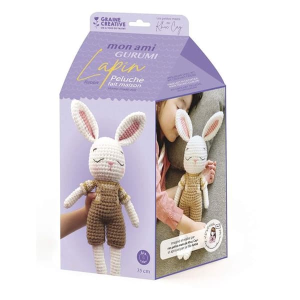 Min virkade Amigurumi-kanin i plysch