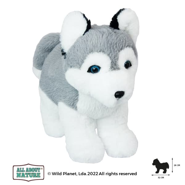 Husky valp Gosedjur 32x26 cm - All About Nature