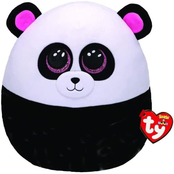 Plush Ty Squish a Boo Bamboo Panda 20cm - TY - Zacht knuffelkussen - Dekorativt - Mått: 23 x 19 x 12 cm