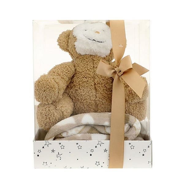 Toi-Toys Plush Monkey + krammetæppe i gaveæske