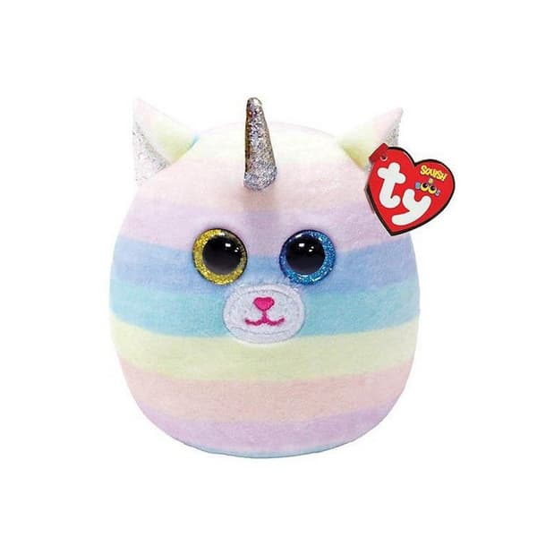 TY Squish A Boo Cuddle Pude Cat Heather 8 cm