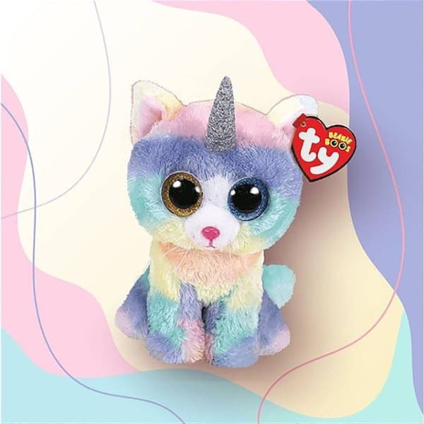 TY Beanie Boos Soft Toy Unicorn Cat Heather 15 cm