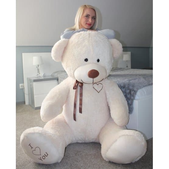 Gosedjur - Gigantisk Teddybjörn 105+85 Cm Cream-B