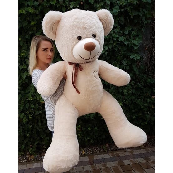 Pehmeä lelu - Giant Teddy Bear 75+85 cm Cream