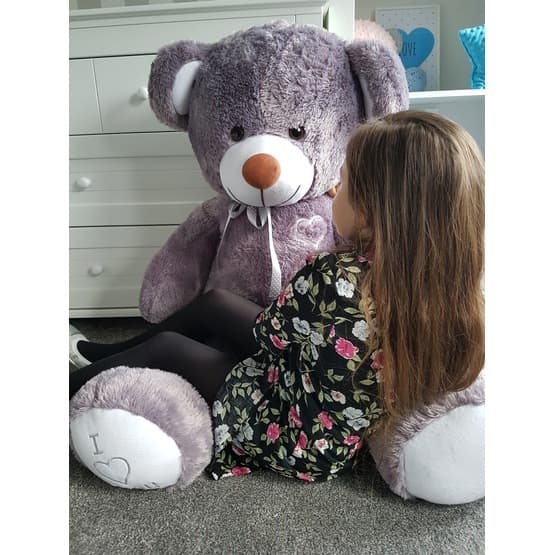 Gosedjur - Gigantisk Teddybjörn 75+85 Cm Grå