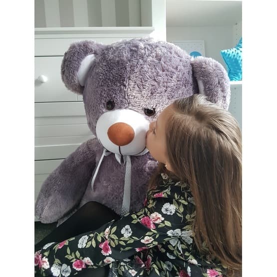 Gosedjur - Gigantisk Teddybjörn 75+85 Cm Grå