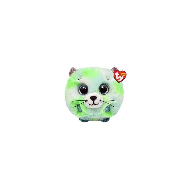 TY Beanie Balls Evie Green Cat