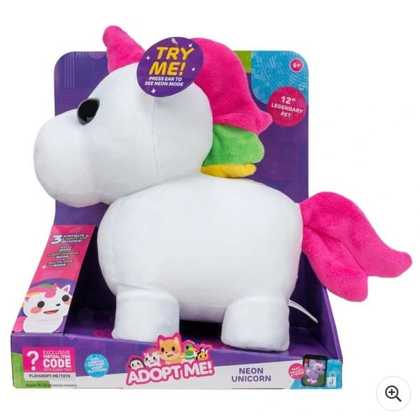 Adopt Me Neon Unicorn 30cm Plush