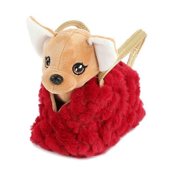Pluchen Chihuahua Hond i Blingbling Handtas Assorti