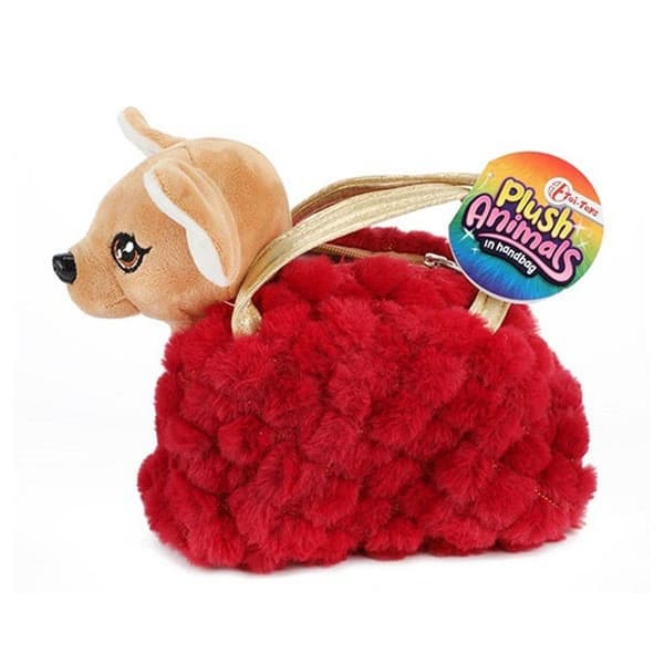 Pluchen Chihuahua Hond i Blingbling Handtas Assorti