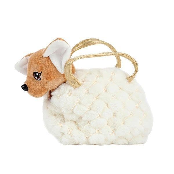 Pluchen Chihuahua Hond i Blingbling Handtas Assorti