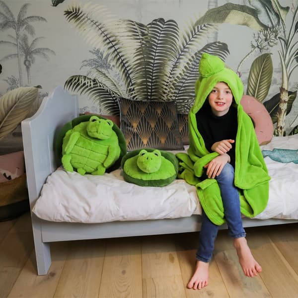 Noxxiez Jätte nallebjörn, handvärmare och kudde - Sköldpadda