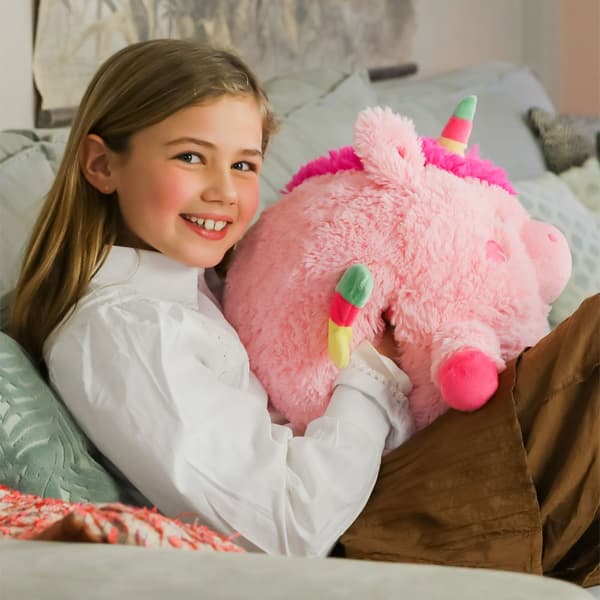 Noxxiez Jätte nallebjörn, handvärmare och kudde - Unicorn