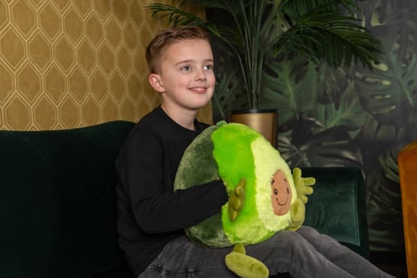 Noxxiez Jätte nallebjörn, handvärmare och kudde - Avocado