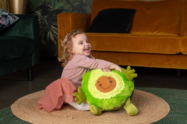 Noxxiez Jätte nallebjörn, handvärmare och kudde - Avocado
