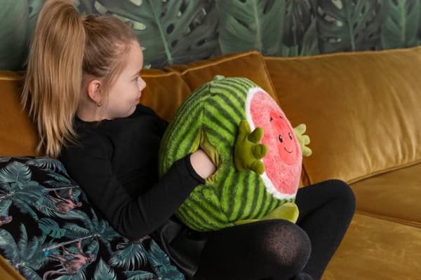 Noxxiez Jätte nallebjörn, handvärmare och kudde - Vattenmelon