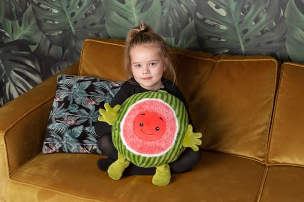 Noxxiez Jätte nallebjörn, handvärmare och kudde - Vattenmelon