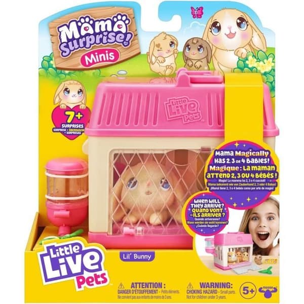 Mama Surprise Little Rabbits Plyschleksaker - Små levande husdjur - Älgleksaker