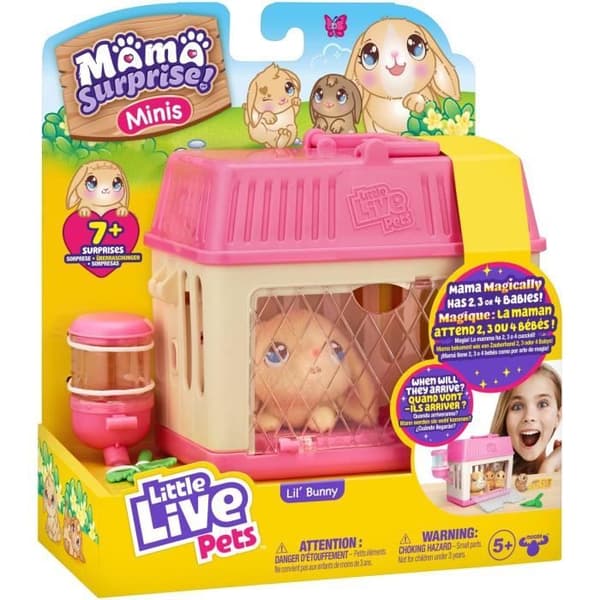 Mama Surprise Little Rabbits Plyschleksaker - Små levande husdjur - Älgleksaker