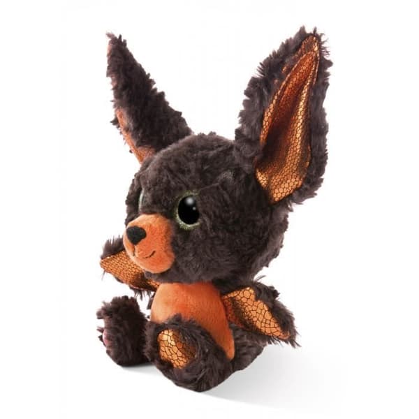 Nici plyschslagträ Glubschis junior 17 x 15 cm brun/orange