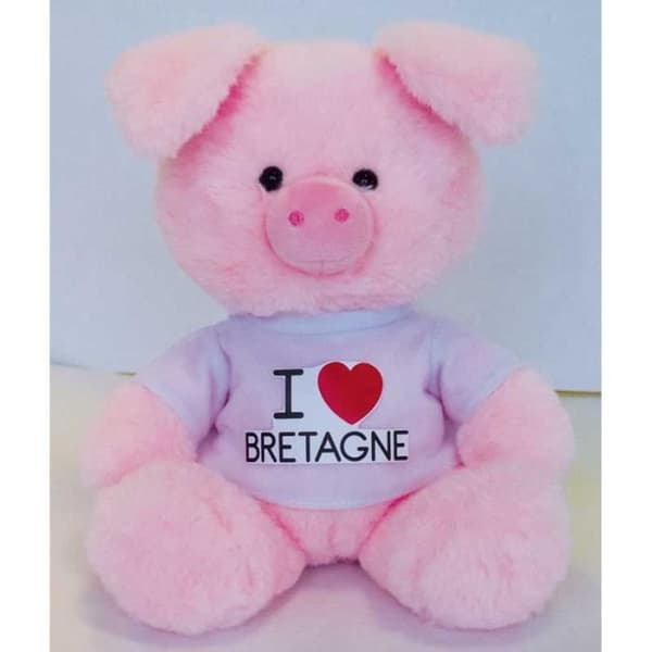 JEMINI Pig Plyschleksak - I Love Brittany - 20 cm - Rosa - För barn