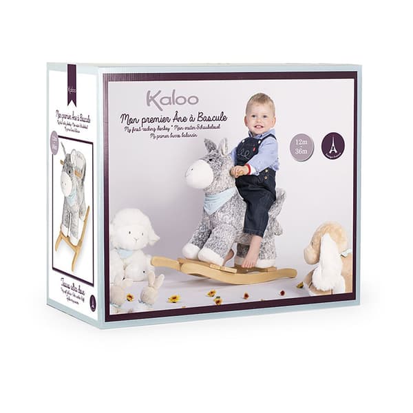 Kaloo Bamse Les Amis Regliss Rocking Donkey Hvid,Grå 18 Months-3 Years
