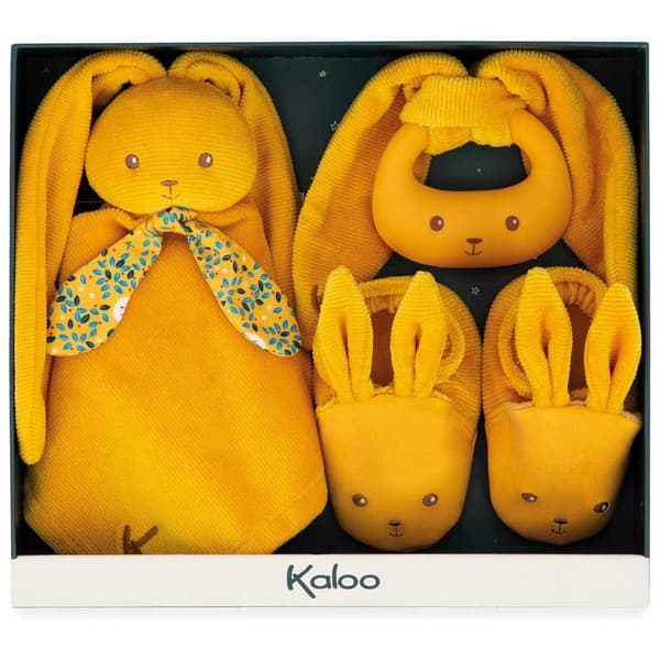Kaloo Ensimmäisen Syntymän Lahjarasia Teddy Keltainen