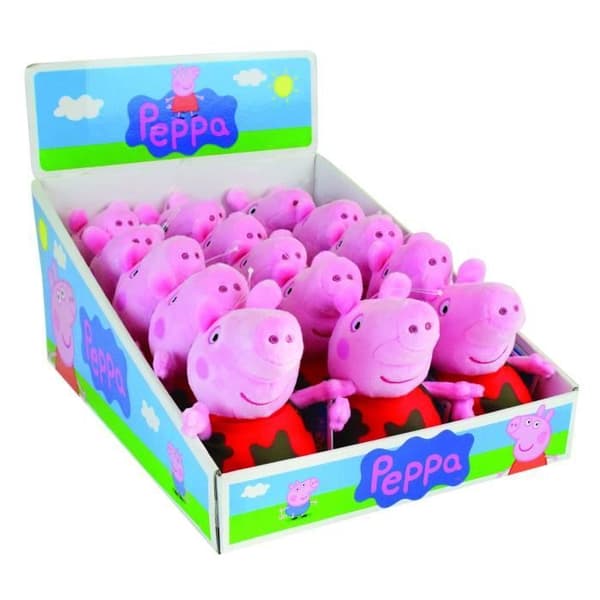 Jemini Peppa Pig plyschleksak +/- 17cm klänning med lera