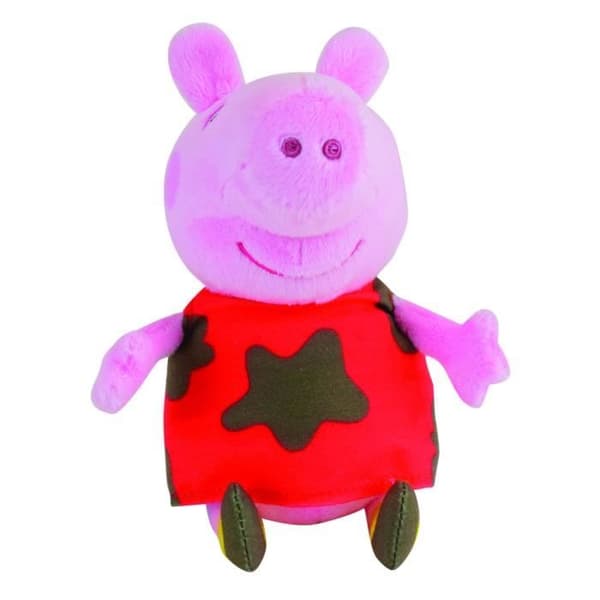 Jemini Peppa Pig plyschleksak +/- 17cm klänning med lera