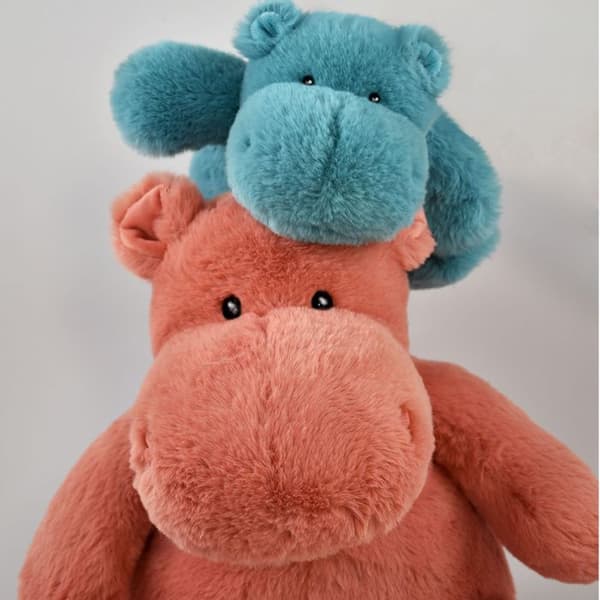 Flodhäst plyschleksak - BEAR STORY - 40CM - Rosa - Blandat - Födelse