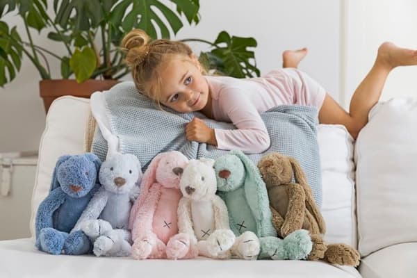 Mjuk leksak - HAPPY HORSE - Richie Rabbit 30 cm - Rosa - För baby - Inomhus