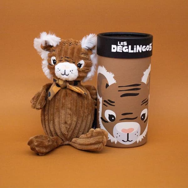 Les Déglingos - Doudou Petit helt enkelt "Melimelos lle Tigre" i kartong