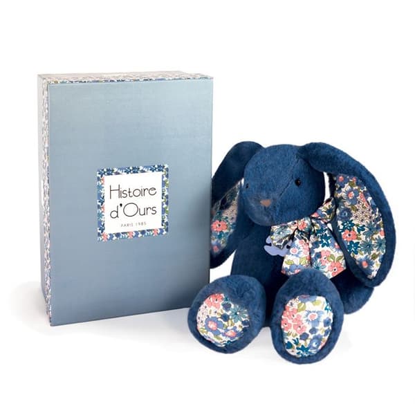 Bear Story - Rabbit Plyschleksak - Blå 25 cm GUSA VÄNNER
