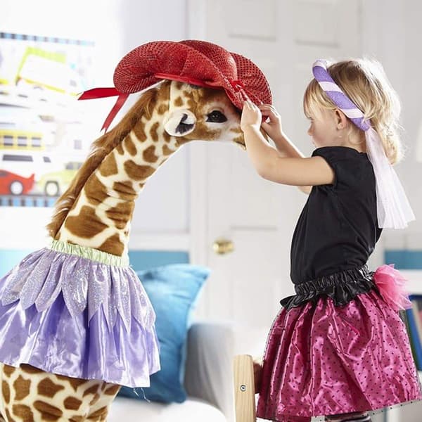 Giant Giraffe Plyschleksak - MELISSA &amp; DOUG - Cirka 1,40 m - Pojke och flicka - Från 3 år