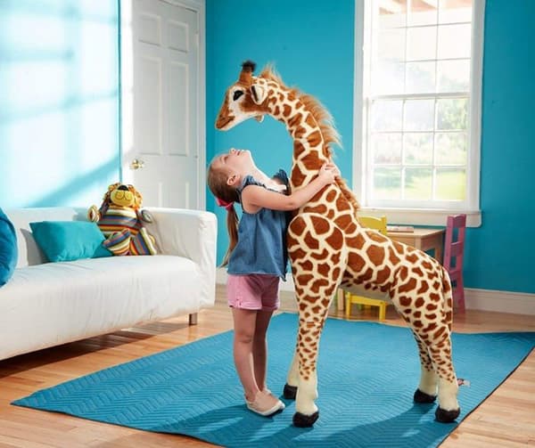 Giant Giraffe Plyschleksak - MELISSA & DOUG - Cirka 1,40 m - Pojke och flicka - Från 3 år