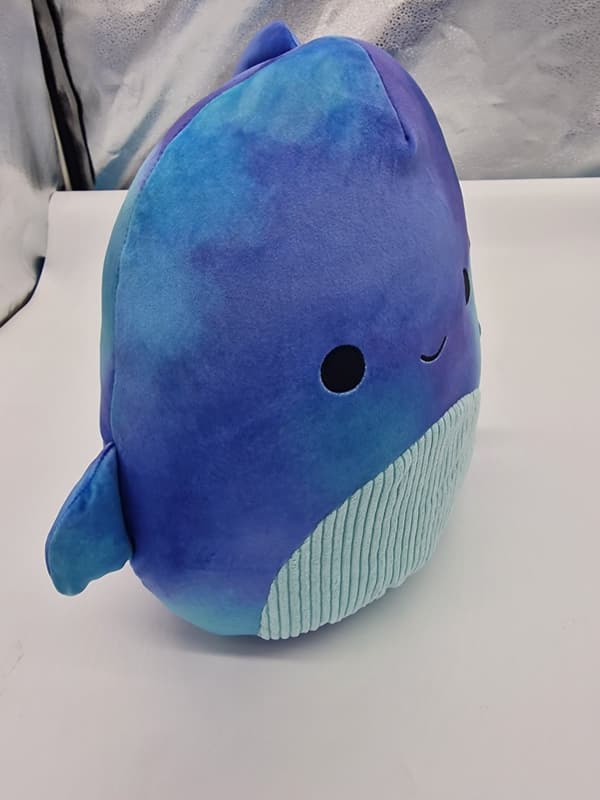 Squishmallows Sea Life Squad Cyan Whale, 7.5 Inch Plush