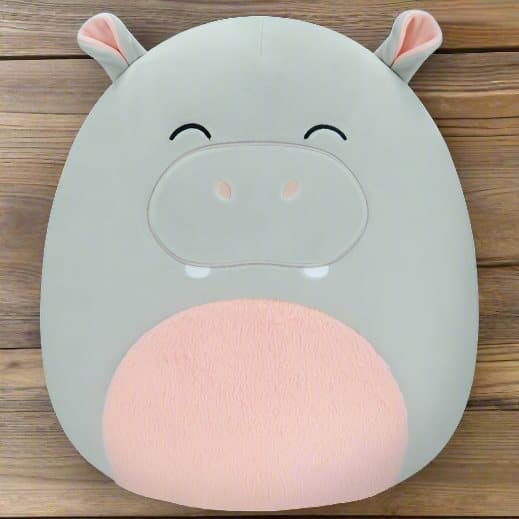 Squishmallows 30 cm Harrison Grey Hippo Soft Plush