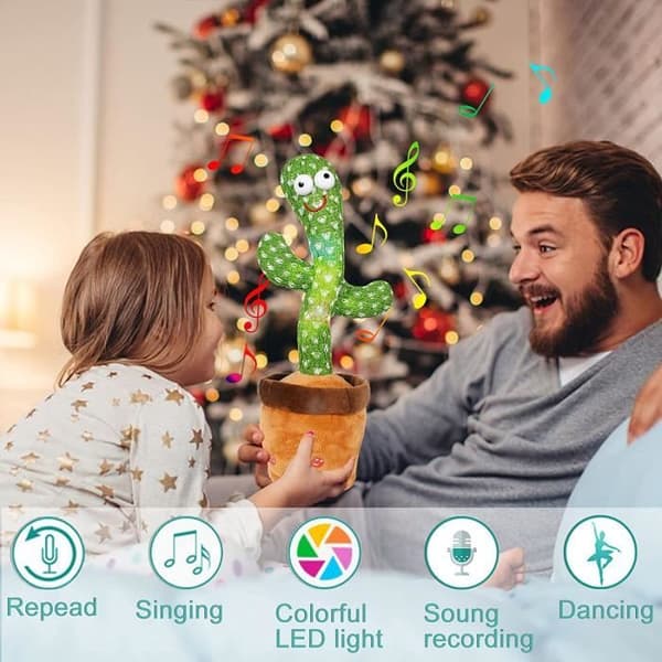 Dancing Cactus Plyschleksak - KAWAII - Blandat - Grönt och brunt - 3 år och uppåt