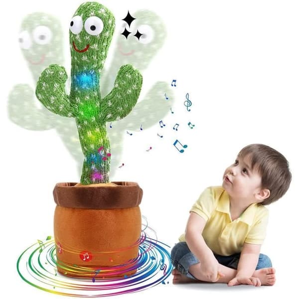 Cactus Plyschleksak, Dansande och Sjungande Kaktus, Plyschkaktusbarnleksak, Repeat Toys Talking Cactus, Toy