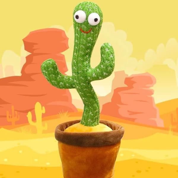 SHOP-STORY - CACTUS GRINGO: Cactus Plyschleksak som dansar, sjunger och upprepar