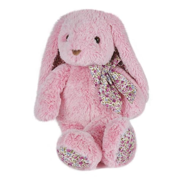 Plyschleksak - BEAR STORY - Les Copains Câlins - Rosa kanin - 40 cm - För flicka