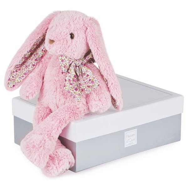Plyschleksak - BEAR STORY - Les Copains Câlins - Rosa kanin - 40 cm - För flicka