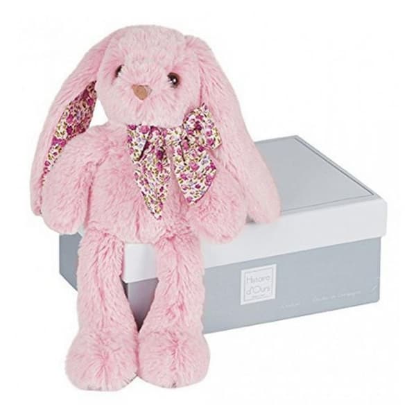 Plyschleksak - BEAR STORY - Les Copains Câlins - Rosa kanin - 40 cm - För flicka
