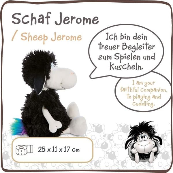 Nici Plyschleksak - 48251 - Jerome Får Plyschleksak 25 cm