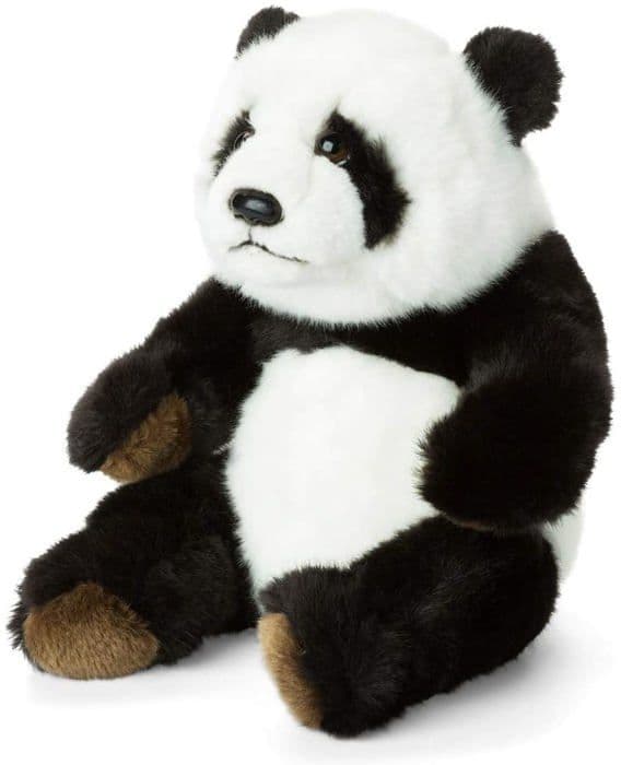 Plyschleksak - WWF - Sittande panda - 22 cm - För baby