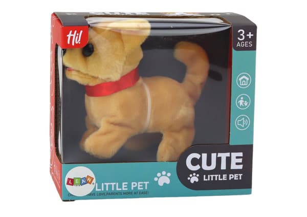 Plys Hund Interactive Animal Walks Barking Beige